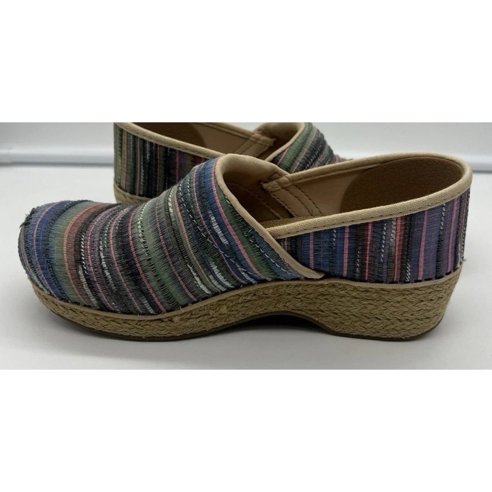 Dansko Clogs Fabric Jute Pro Artisan Weave Sunset Fabric Women's Sz 38 US 7.5-8 - Picture 4 of 14